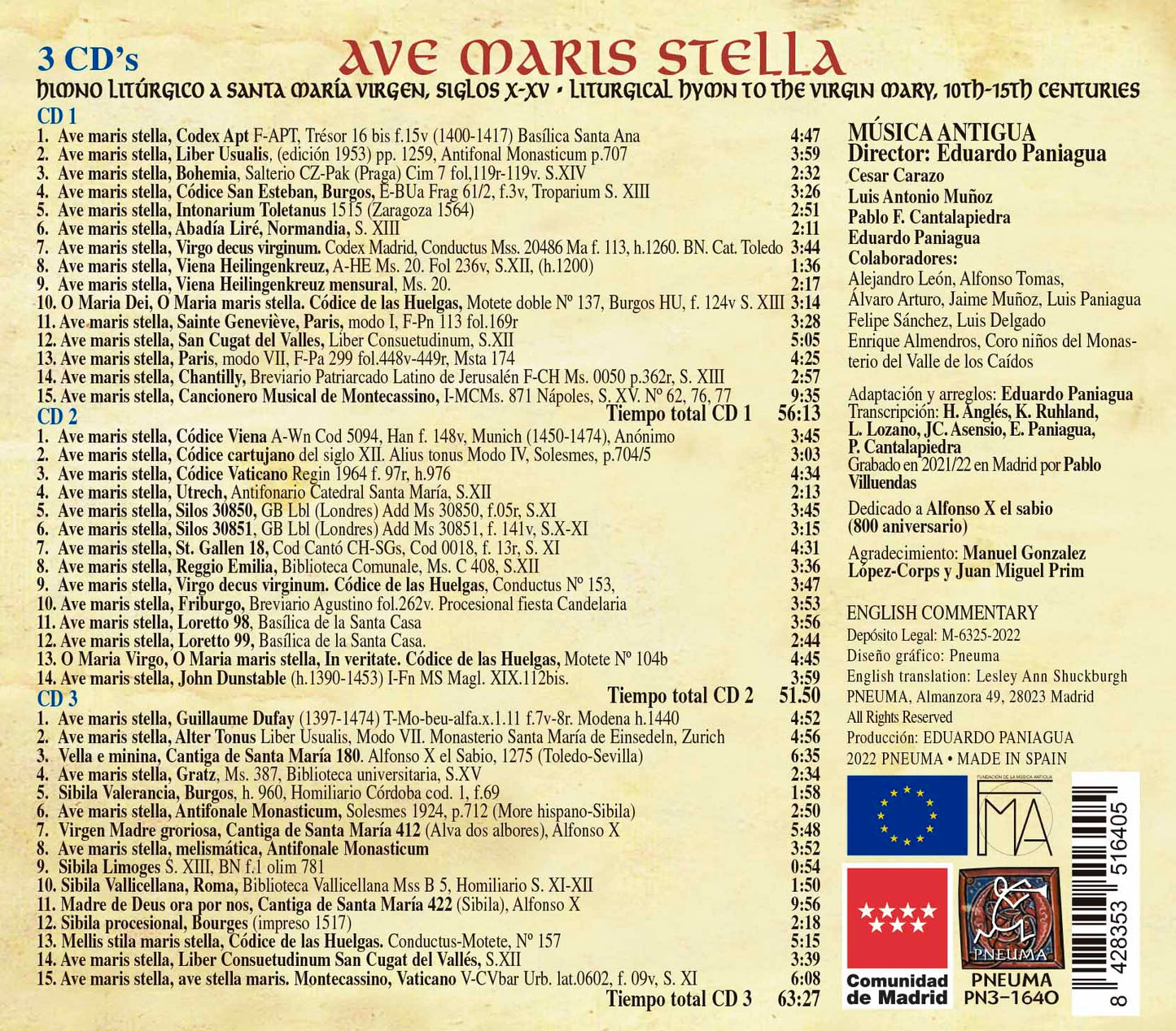 PN 1640 AVE MARIS STELLA, TRIPLE CD