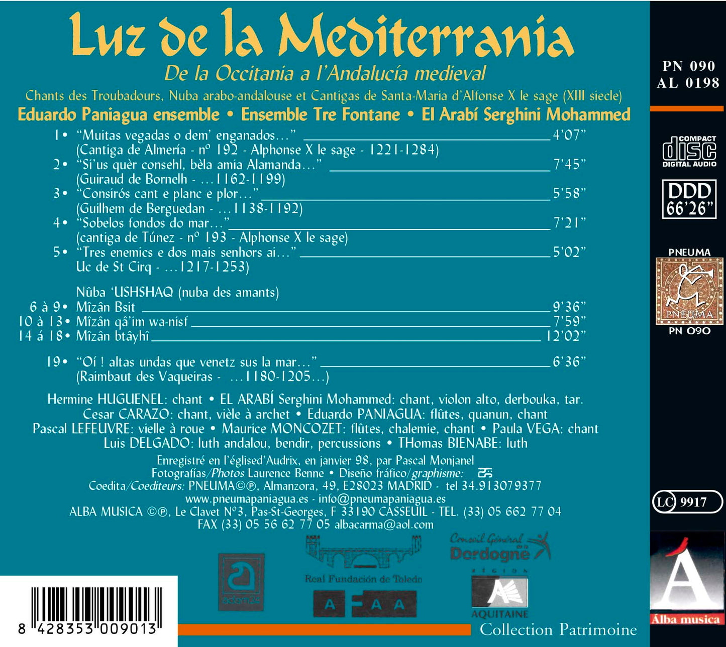 PN 090 LUZ DE LA MEDITERRANÍA DE LA OCCITANIA A L’ANDALUCÍA MEDIEVAL