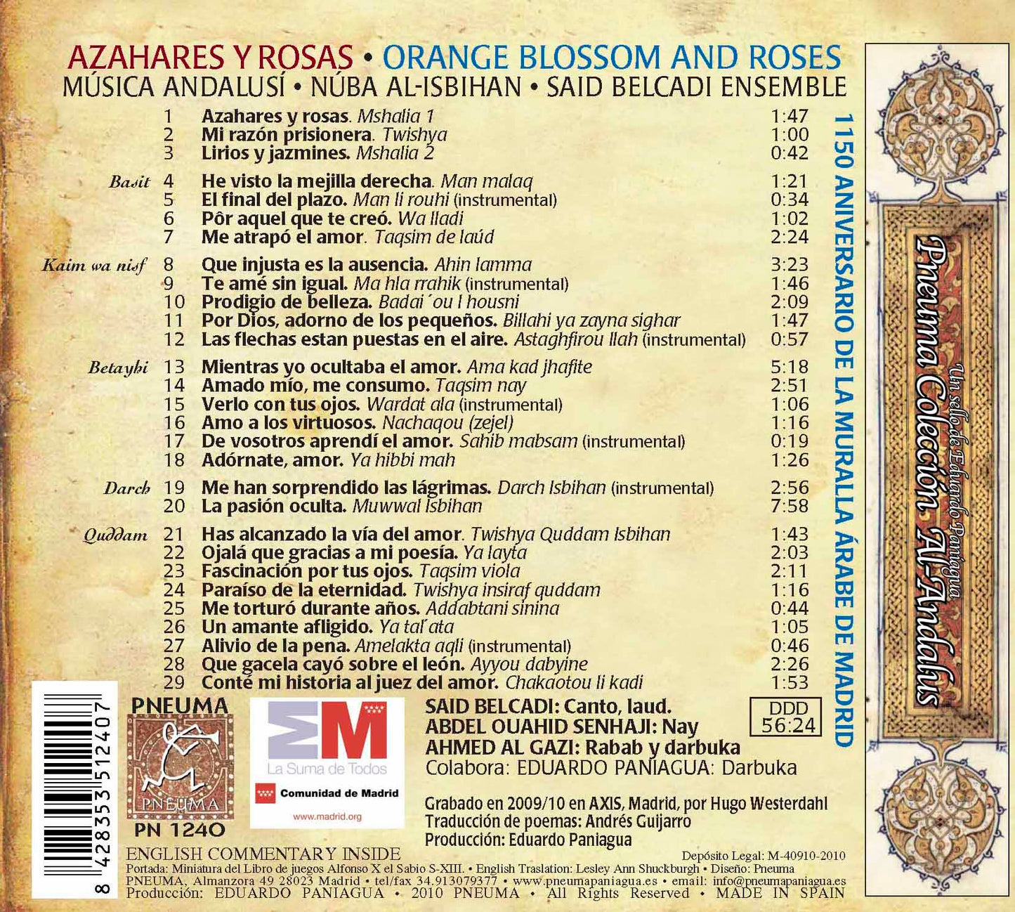 PN 1240 AZAHARES Y ROSAS, NÚBA AL-ISBIHAN