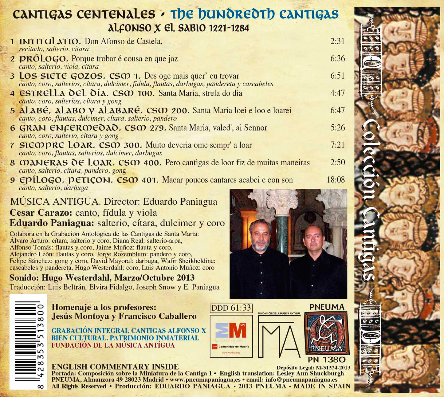 PN 1380 CANTIGAS CENTENALES