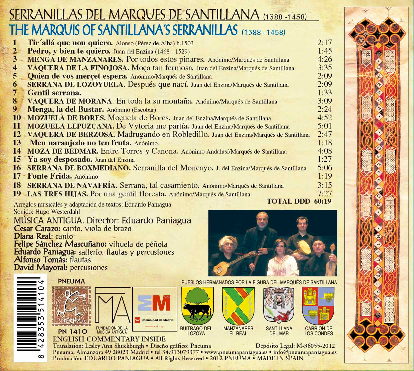 PN 1410 SERRANILLAS DEL MARQUES DE SANTILLANA (1388 -1458)