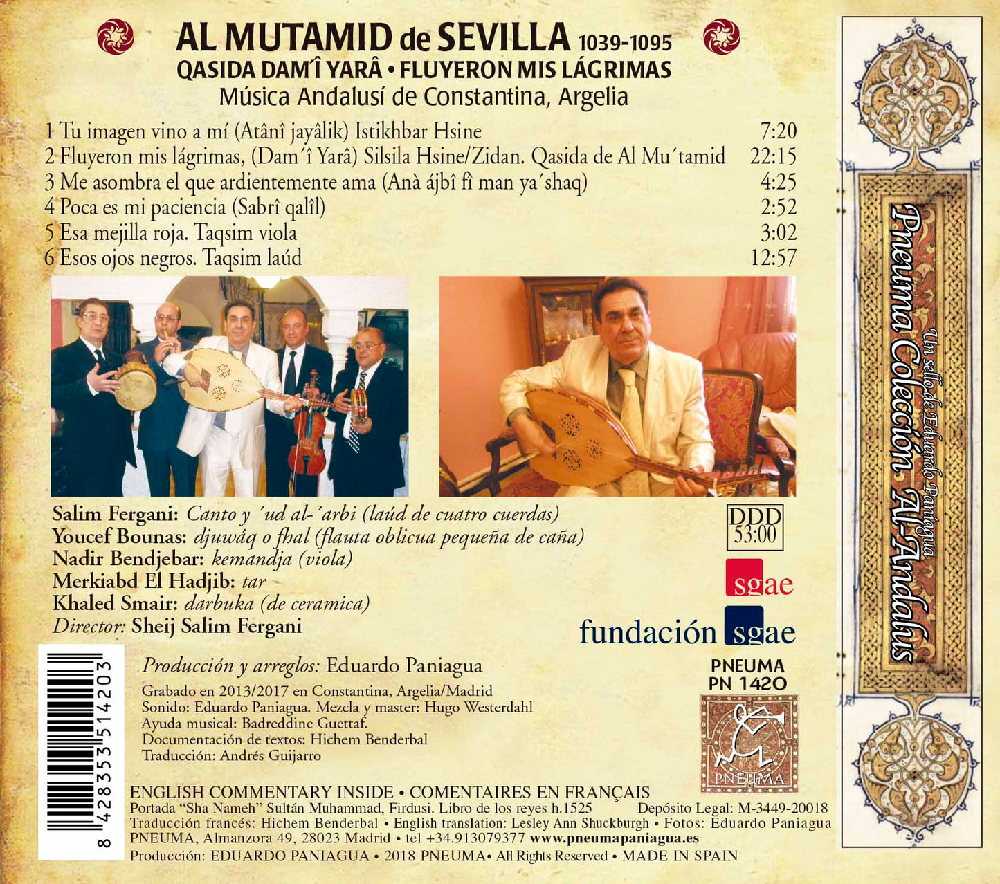 PN 1420 AL MUTAMID DE SEVILLA,  QASIDA DAMÎ YAR