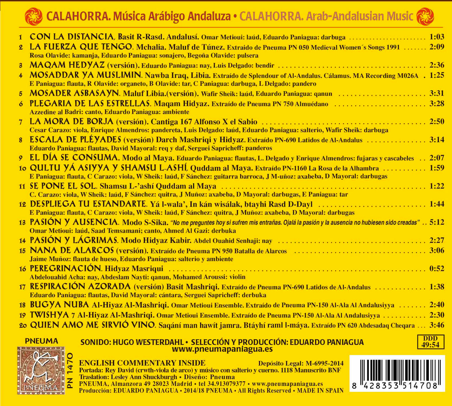 PN 1470 CALAHORRA.  MUSICA ARABIGO-ANDALUZA