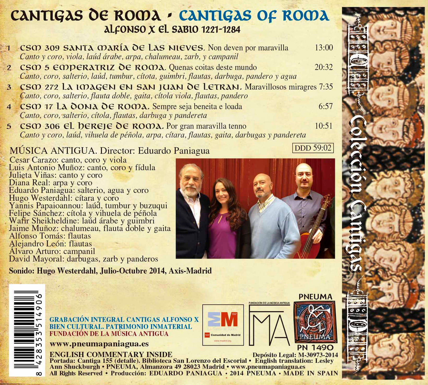PN 1490 CANTIGAS DE ROMA