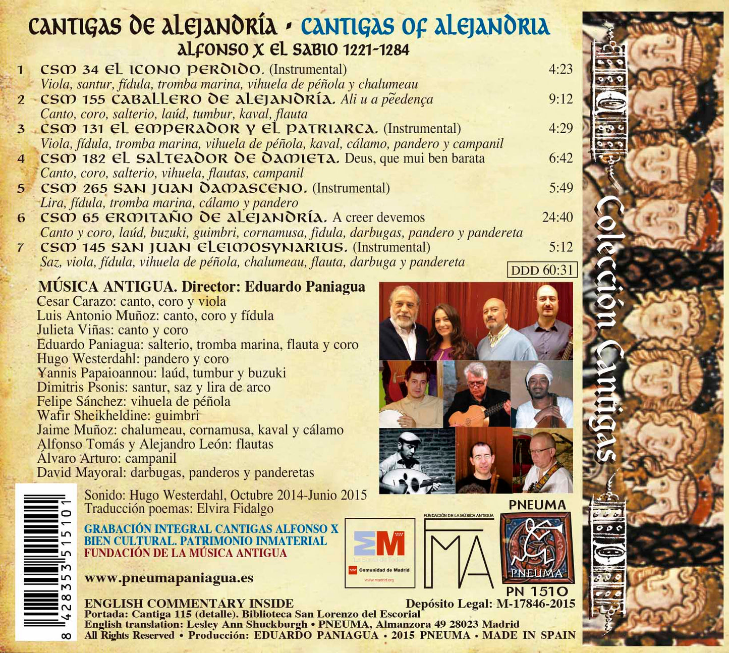 PN 1510 CANTIGAS DE ALEJANDRIA