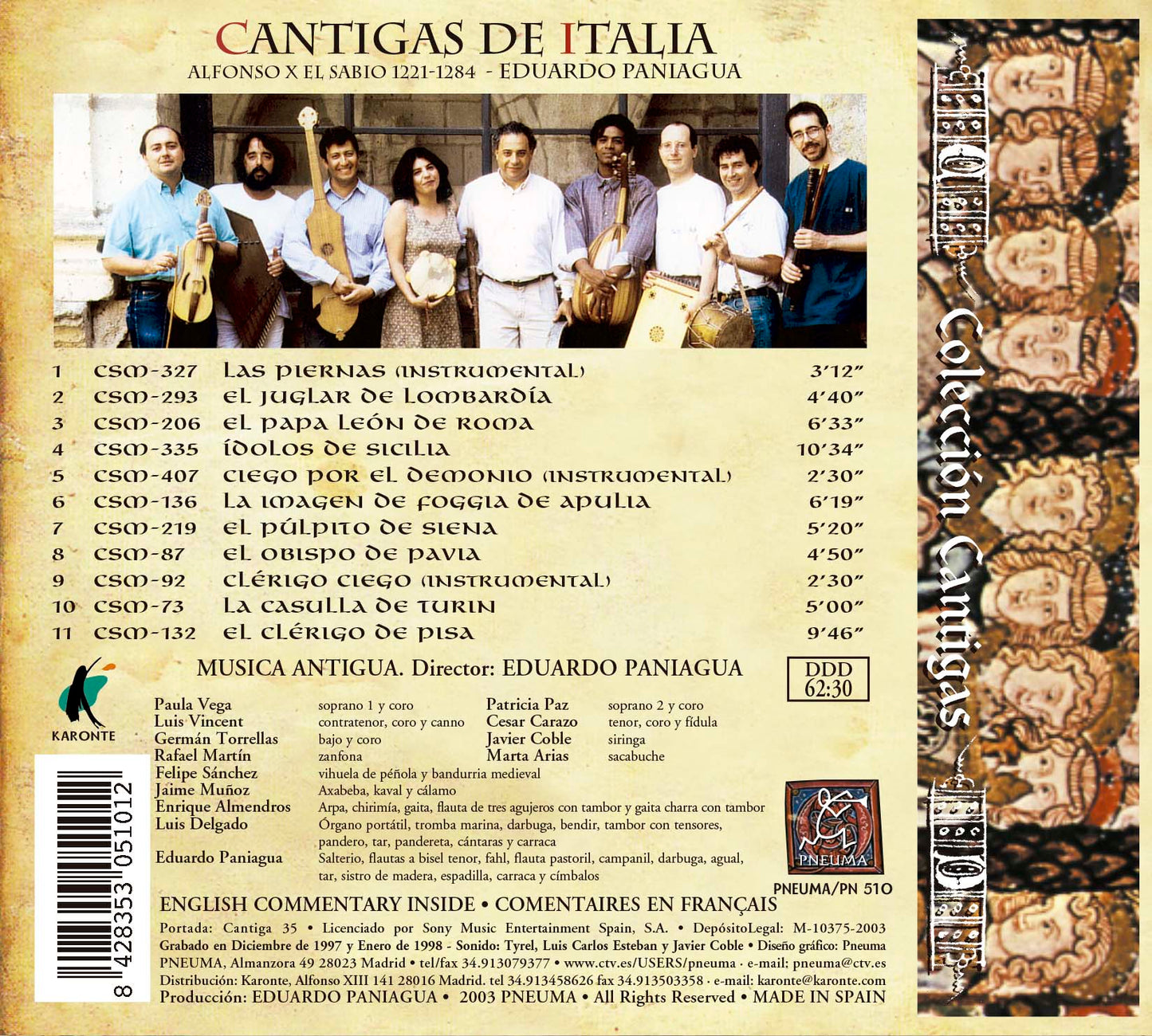 PN 510 CANTIGAS DE ITALIA