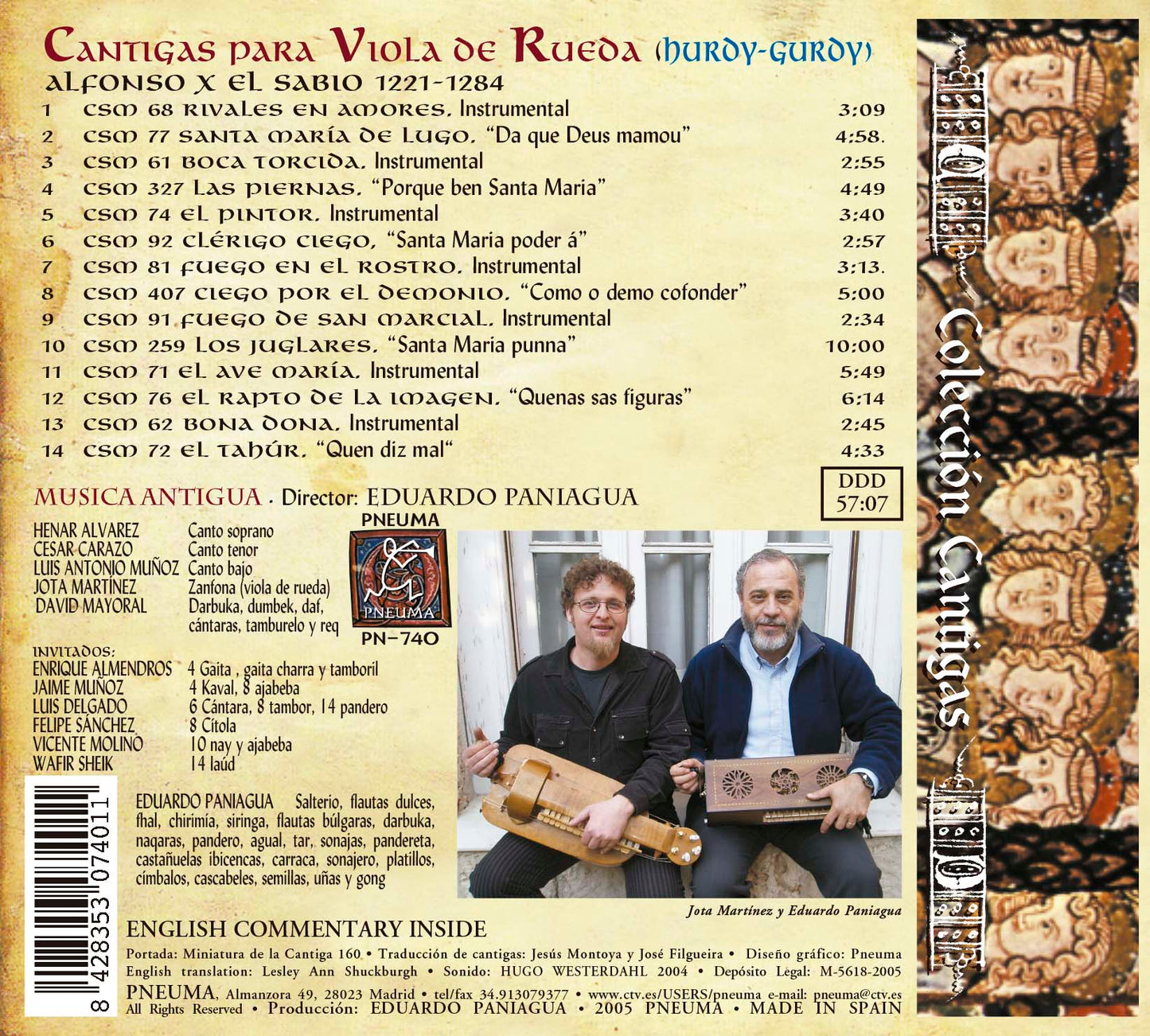 PN 740 CANTIGAS para Viola de Rueda (HURDY-GURDY)