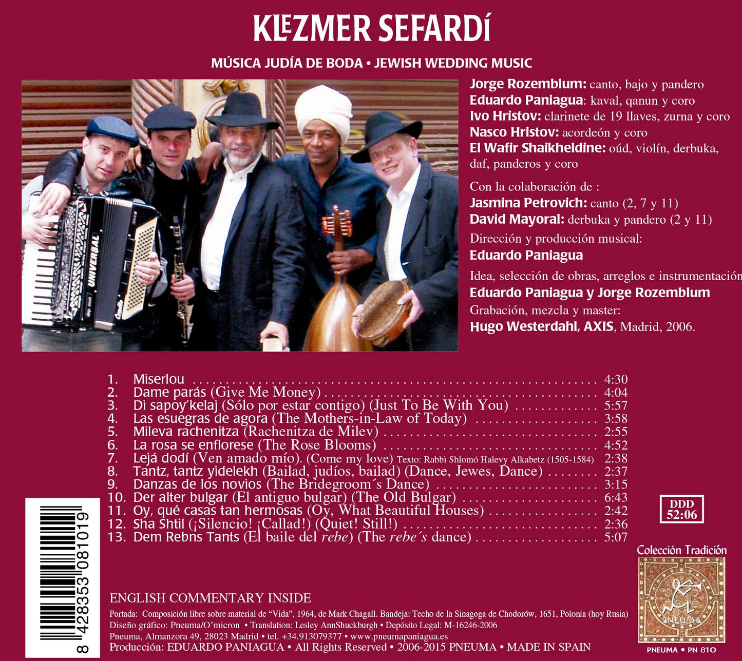 PN 810 KLEZMER SEFARDÍ. Música judía de boda  KLEZMER SEFARDÍ, Jewish wedding music