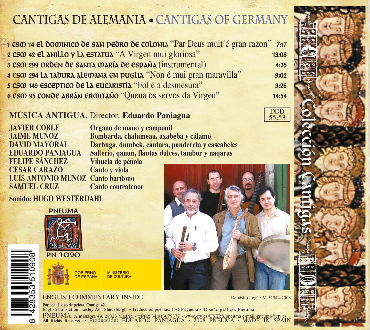 PN 1090 CANTIGAS DE ALEMANIA