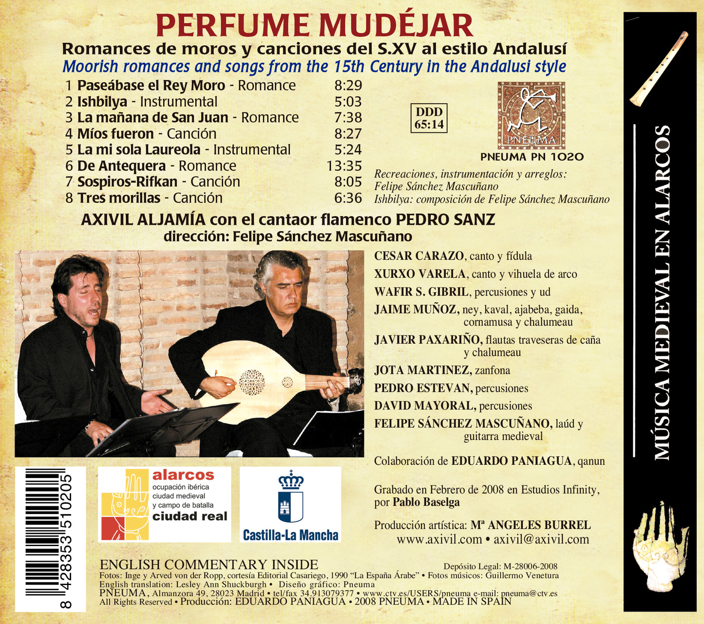 PN 1020 PERFUME MUDÉJAR. Romances de moros y canciones del S.XV al estilo Andalusí