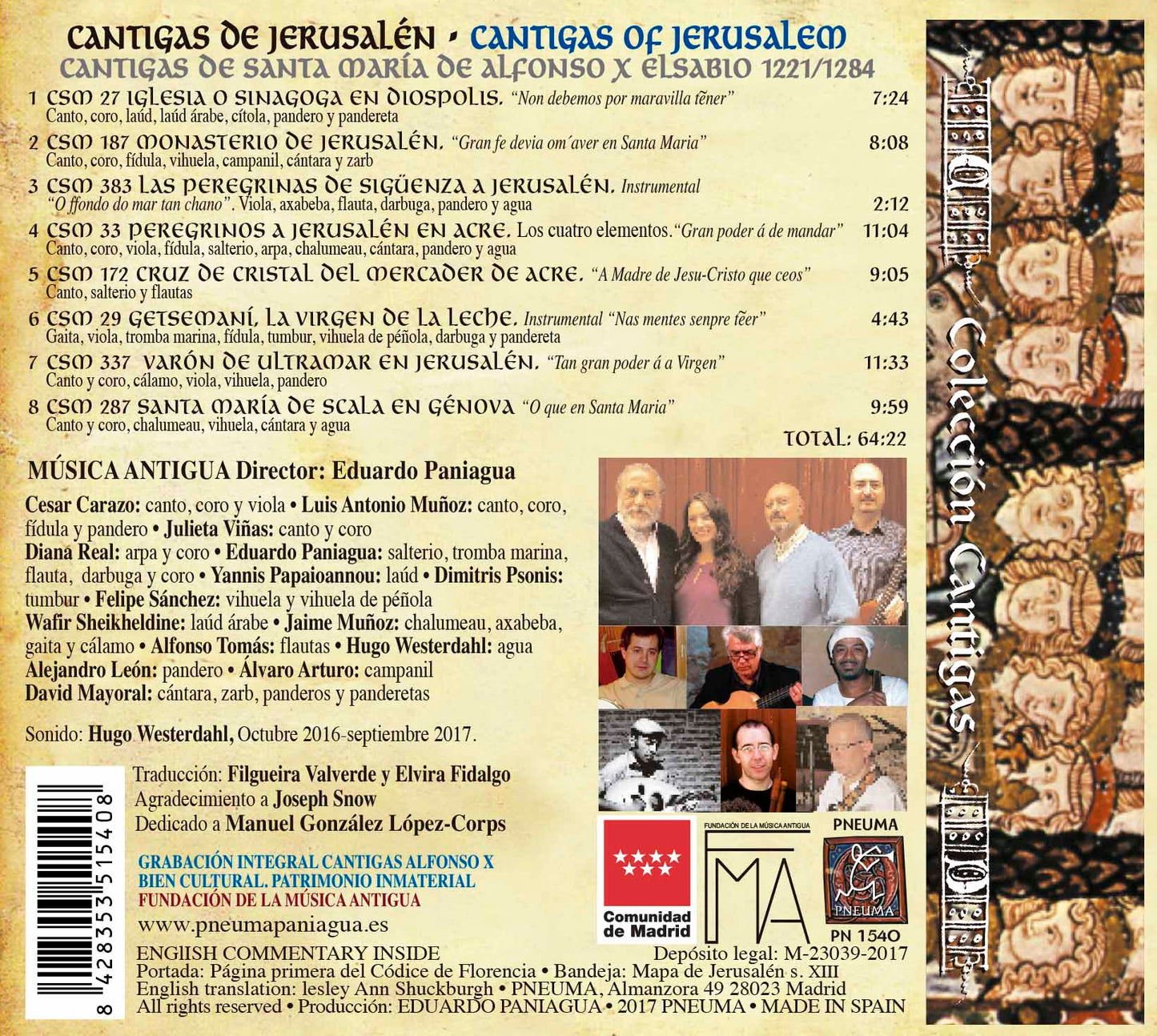 PN 1540 CANTIGAS DE JERUSALÉN