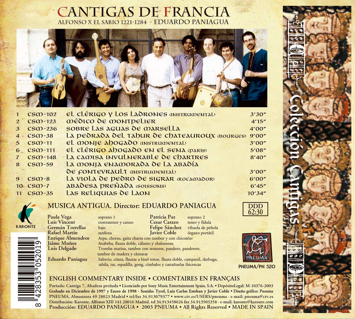 PN 520 CANTIGAS DE FRANCIA