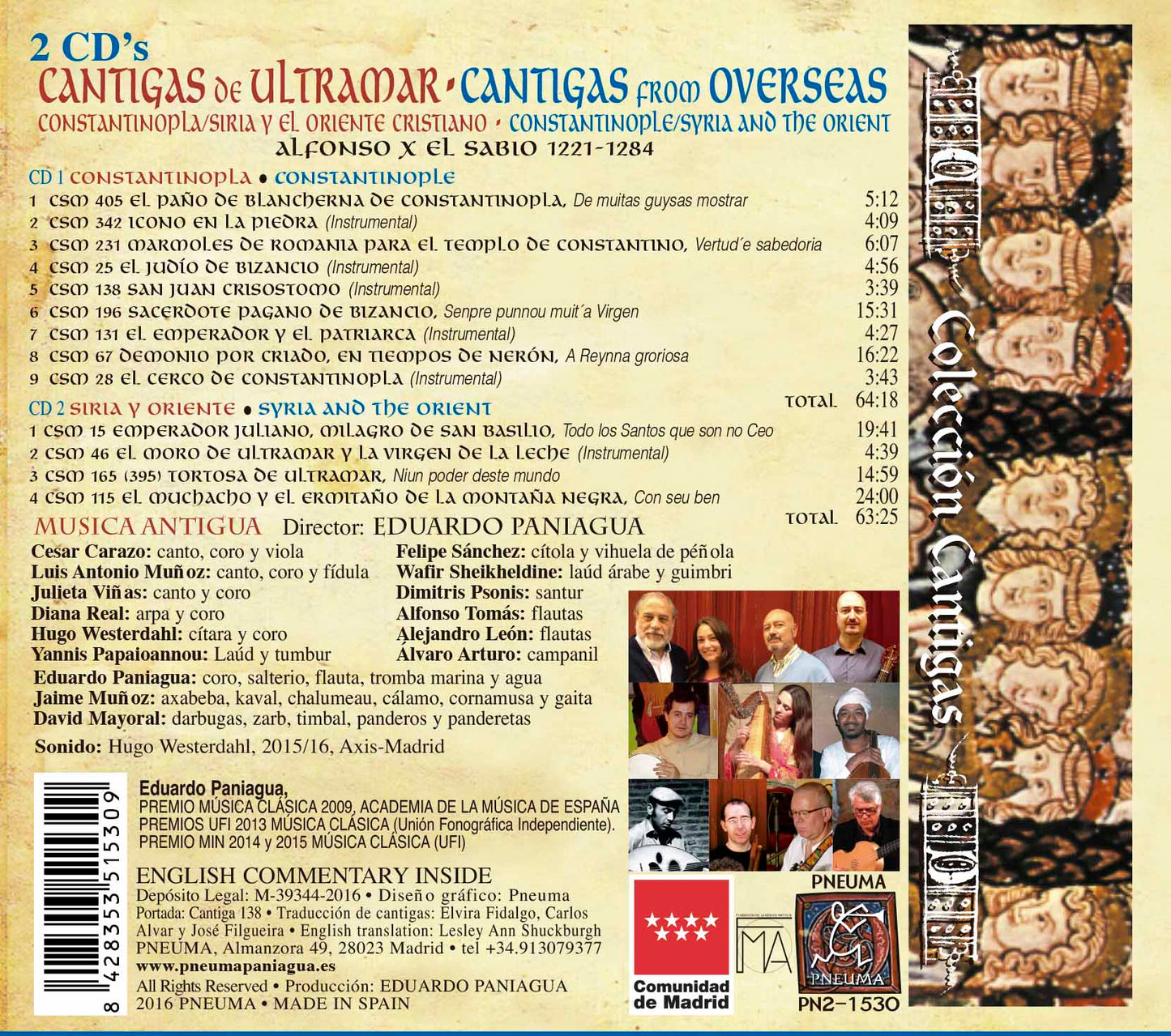 PN 1530 CANTIGAS DE ULTRAMAR, DOBLE CD